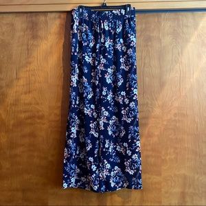 Size Large Blue Floral Palazzo Pants!